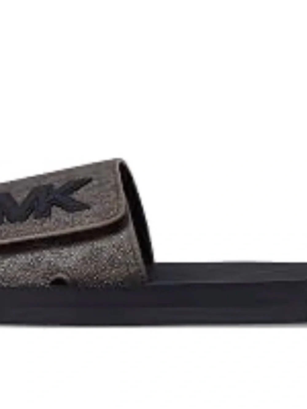 Michael Kors Men's Brown Slide Sandals with Black MK Logo